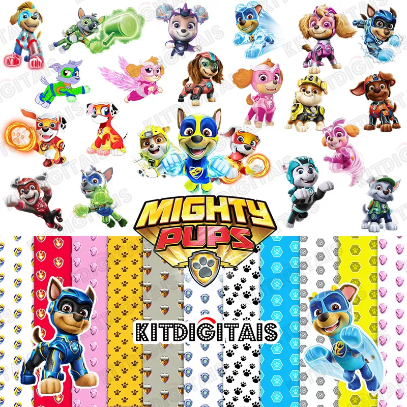 Patrulha Canina Super Filhotes + Papeis Digitais