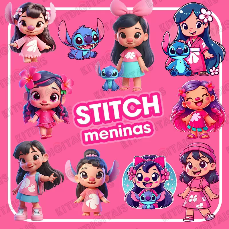 Kit Digital Stitch Png Cute Girls Mod2