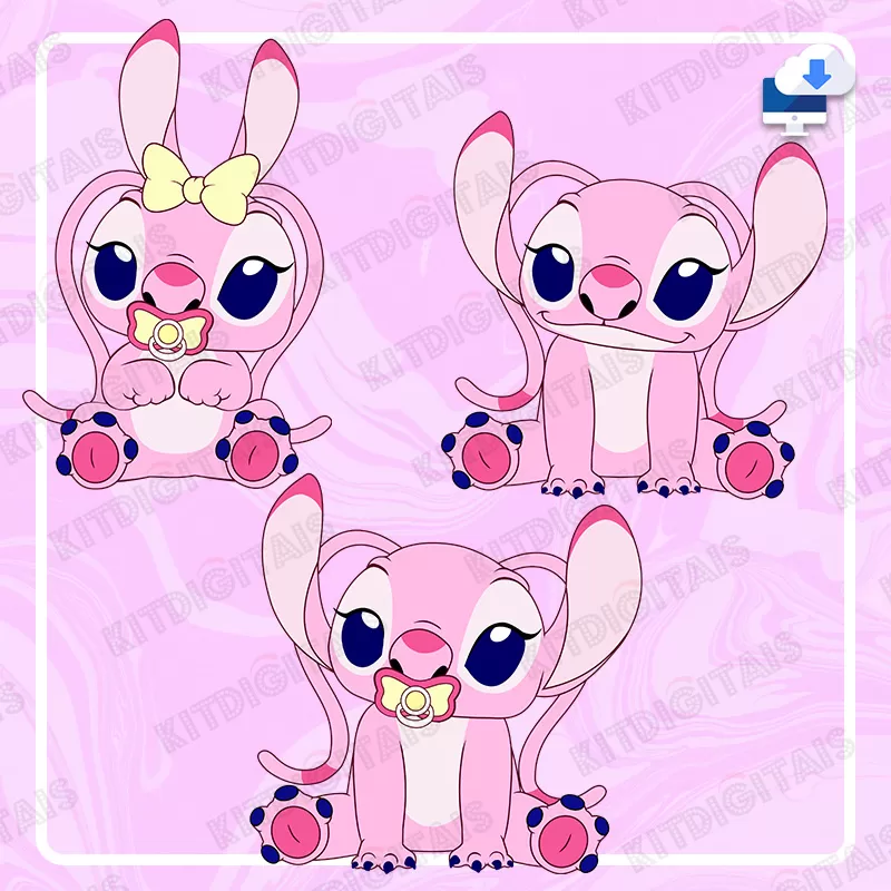 Stitch Rosa Png Baby Cute 2