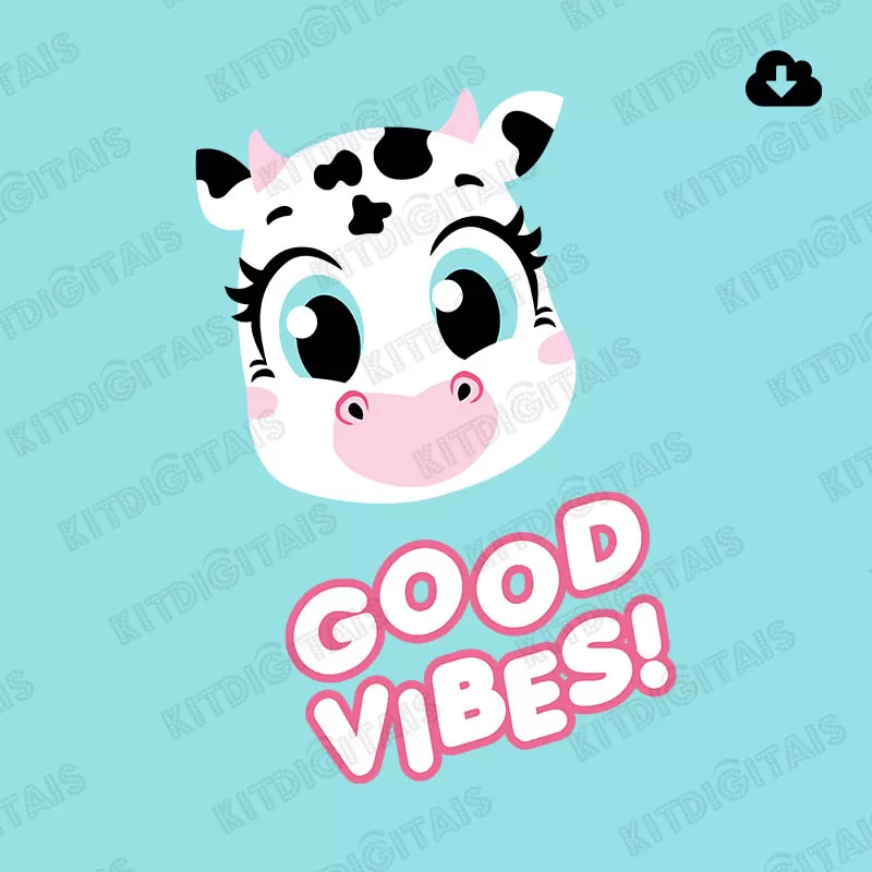 Moo Good Vibes Kawaii