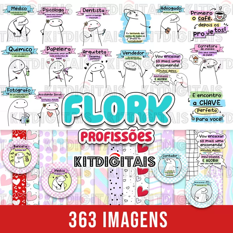 Kit Digital Flork Profissões