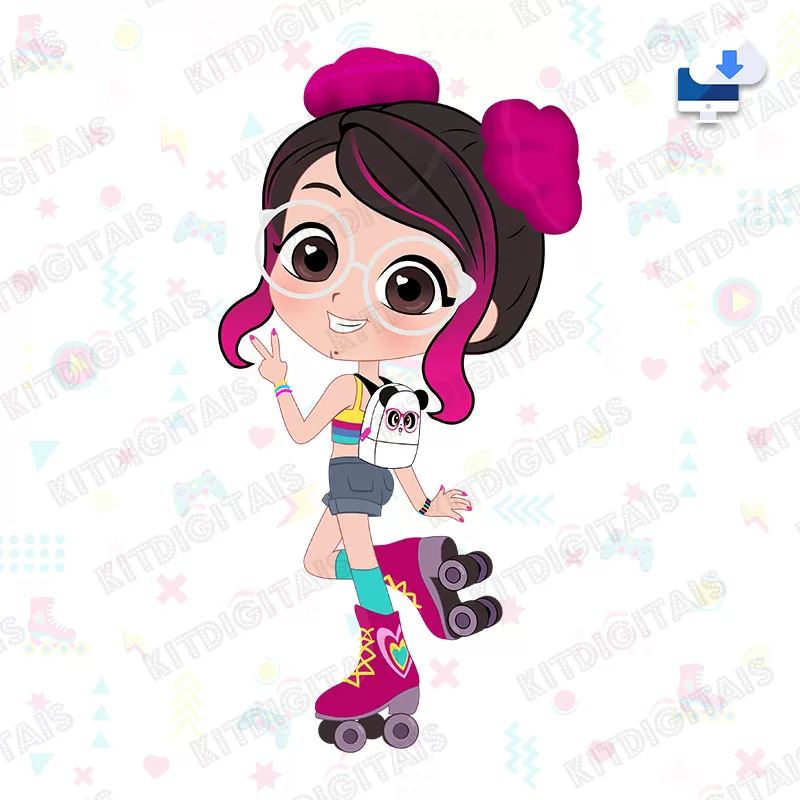 Luluca Gamer de Patins Png