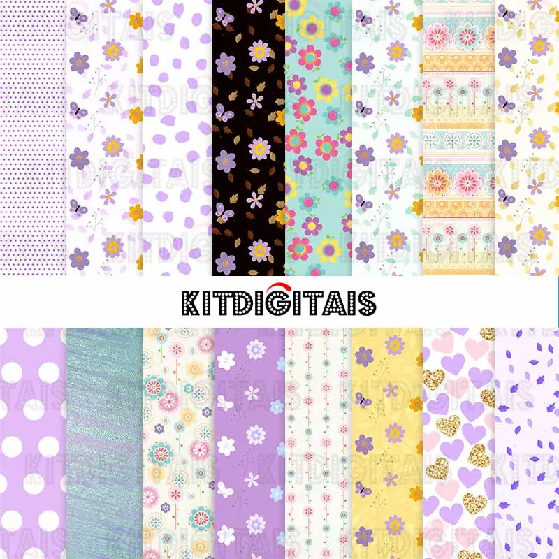 Mix Floral Lilás Papéis