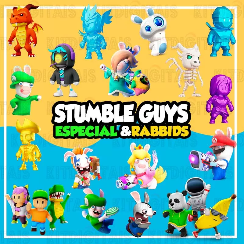 Stumble Guys Png Especial e Rabbids