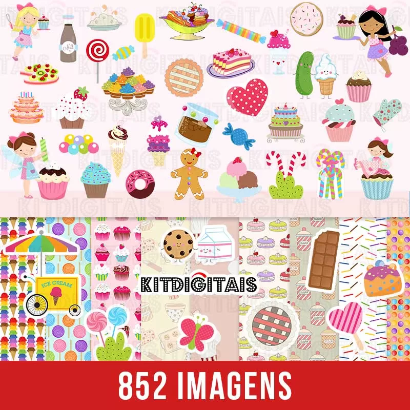 Kit Digital Doces e Guloseimas Cuty