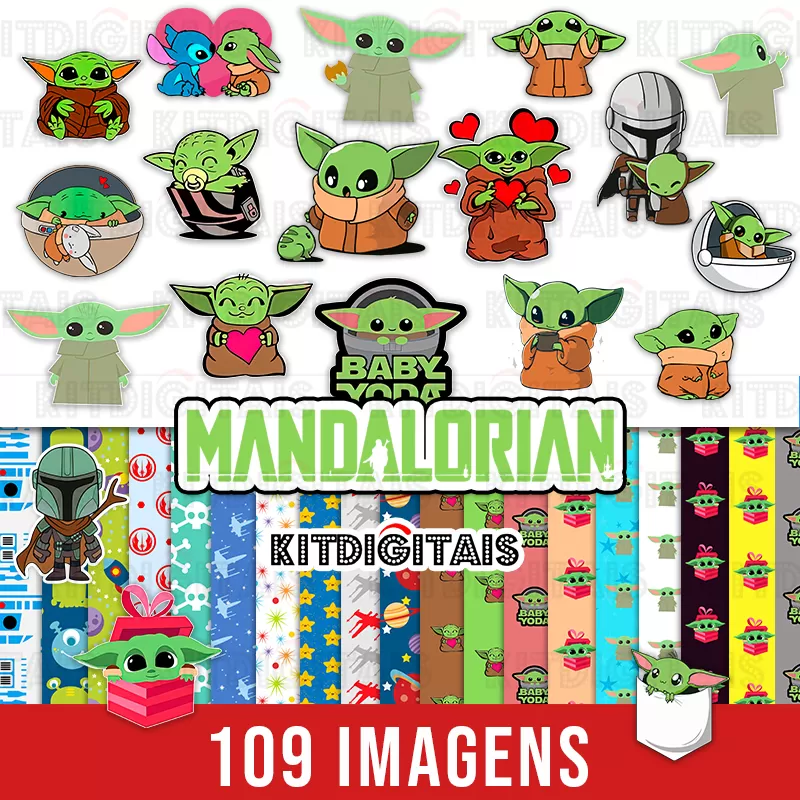 Kit Digital Mandalorian Baby Yoda