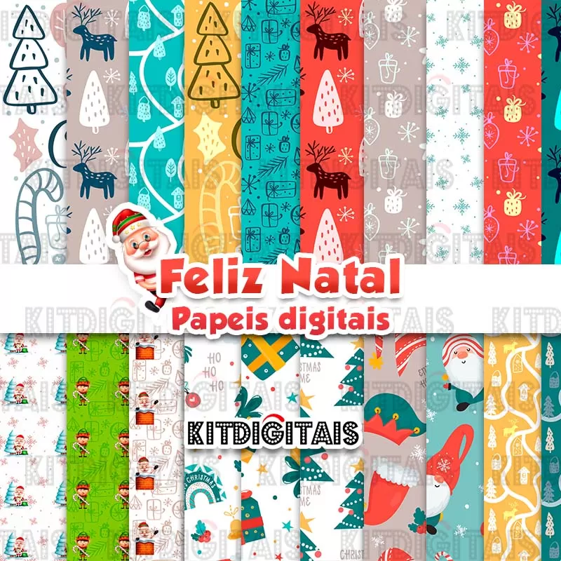 Feliz Natal Papéis Digitais
