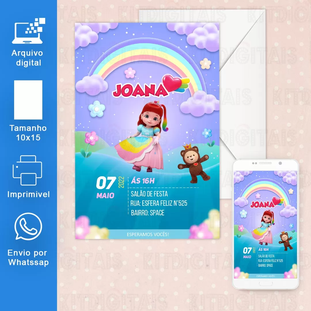 Rainbow Ruby Convite Digital