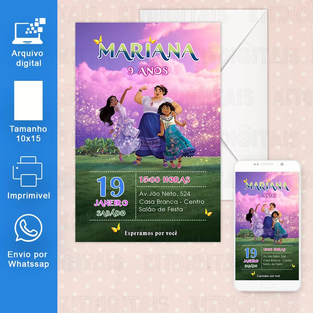 Convite Digital Encanto Disney mod2
