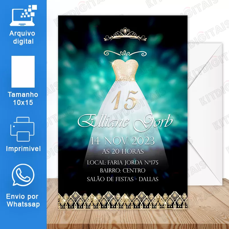 Convite Aniversário Quinze Anos M2