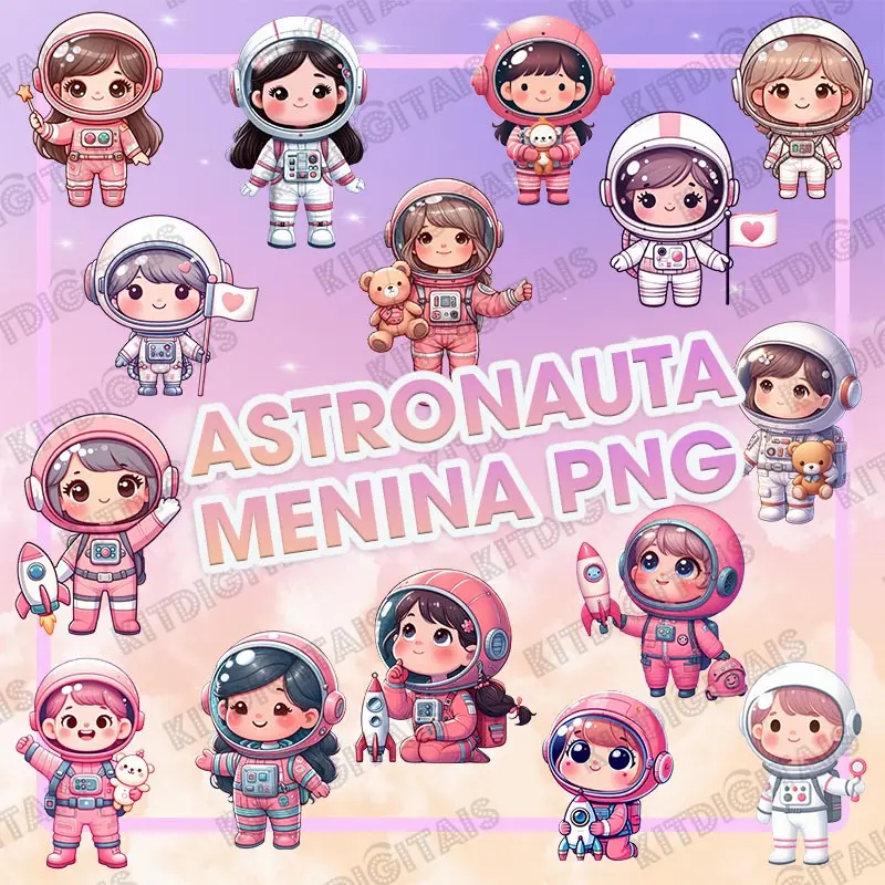 MENINA ASTRONAUTA PNG