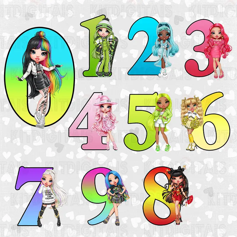 RAINBOW HIGH NUMEROS PNG