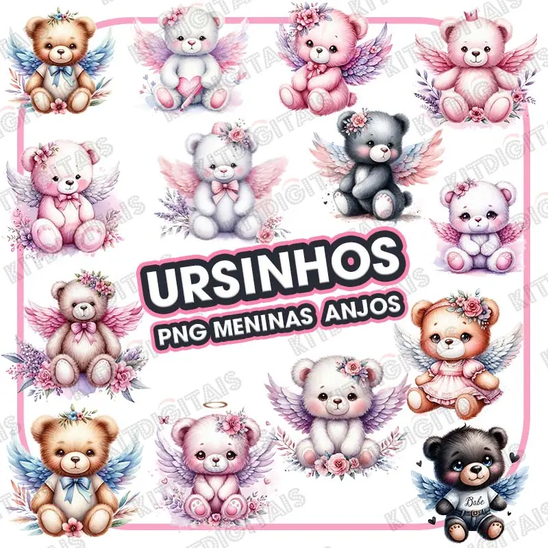 URSINHOS PNG MENINAS ANJOS