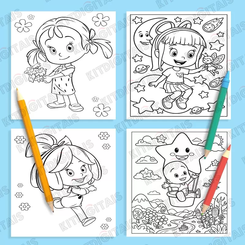 Miniatura 3 - Cleo e Cuquin Kit Digital PNG + Bônus Livro de Colorir
