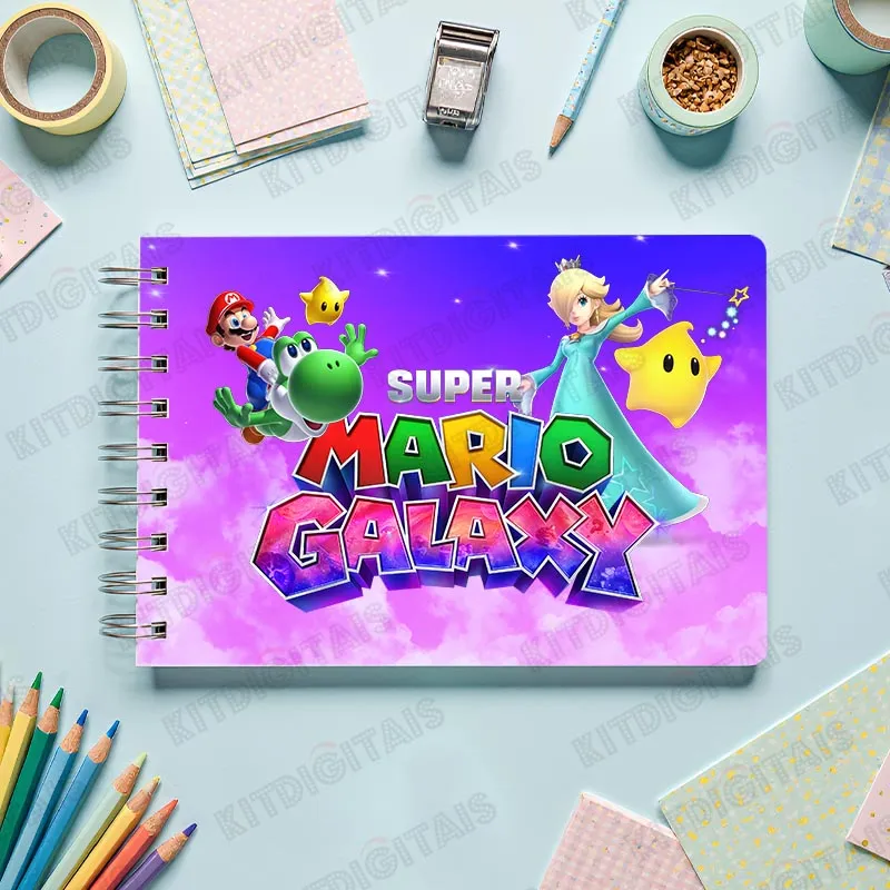 Super Mario Galaxy Livro de Colorir - Kit Digital kitdigitais